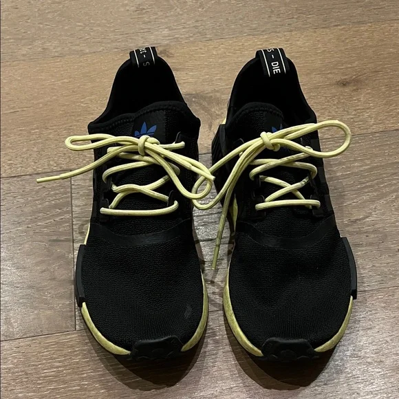 Adidas NMD R1 Black Pulse Yellow Running Shoes7 - britworld.uk